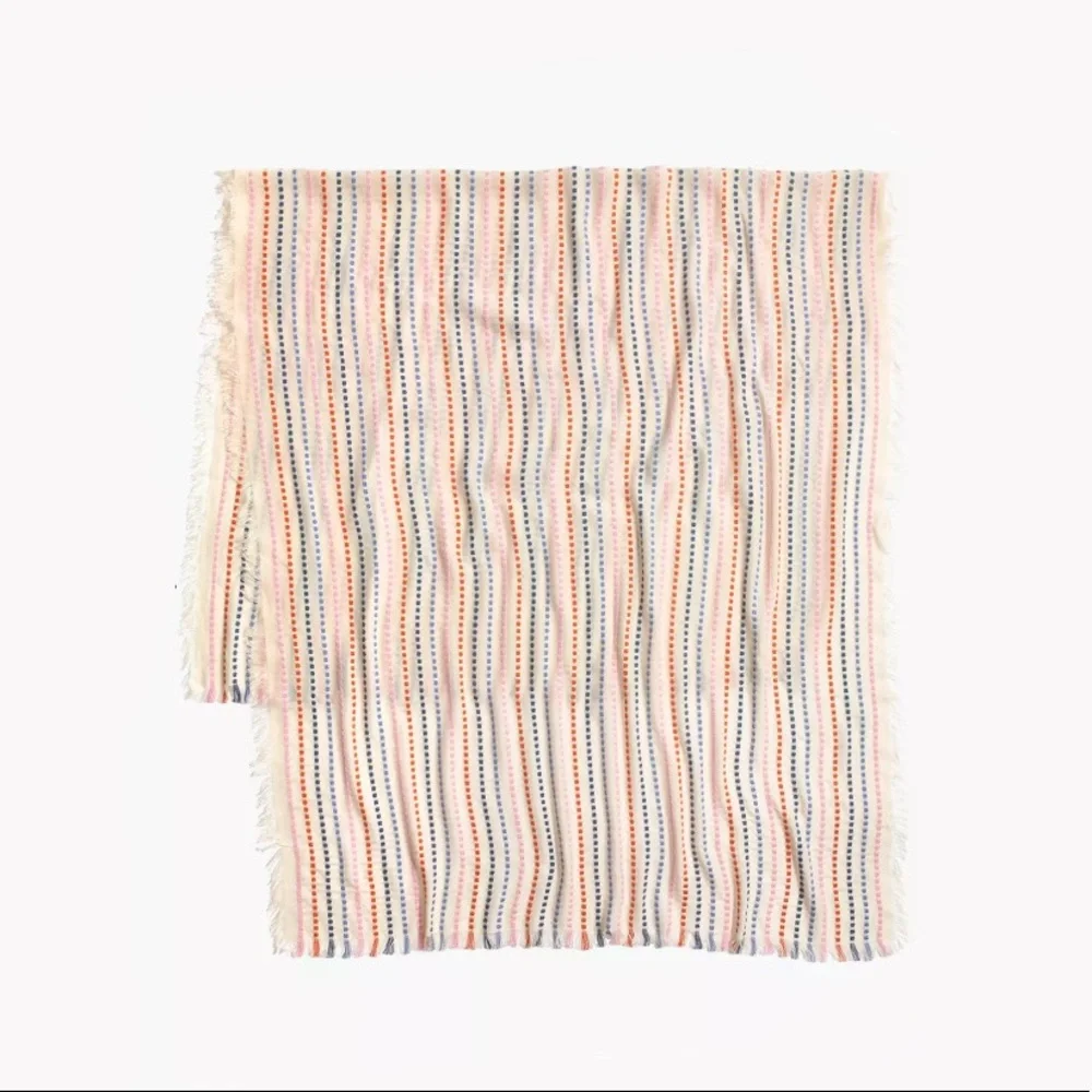 ⬇️ Madewell Stitched Rainbow Stripe Scarf - Picture 3 of 6